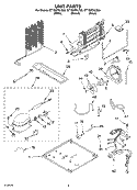 UNIT Diagram and Parts List for GT1SHTXLT00  Whirlpool Refrigerator