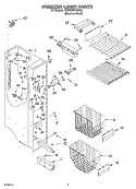 FREEZER LINER Diagram and Parts List for KSRG25FKSS02  KitchenAid Refrigerator