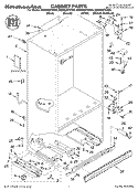 CABINET, LITERATURE Diagram and Parts List for KBRS36FKB00  KitchenAid Refrigerator
