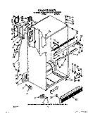 CABINET Diagram and Parts List for 3ET22DKXWN00  Whirlpool Refrigerator
