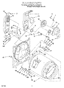 BULKHEAD Diagram and Parts List for LGR7848DQ1  Whirlpool Dryer