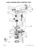 CASE, GEARING AND PLANETARY UNIT Diagram and Parts List for KSM75ER0  KitchenAid Mixer