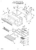 CABINET Diagram and Parts List for MH9115XBB2  Whirlpool Microwave