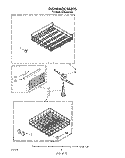 DISH RACK Diagram and Parts List for DP8350XVN2  Whirlpool Dishwasher