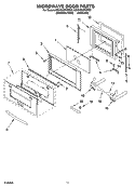 MICROWAVE DOOR PARTS, OPTIONAL PARTS Diagram and Parts List for KEHV309PMT02  KitchenAid Microwave Oven Combo
