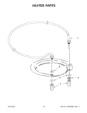 HEATER PARTS Diagram and Parts List for WDT910SSYB2  Whirlpool Dishwasher