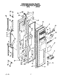 FREEZER DOOR Diagram and Parts List for 4ED22DWXTF00  Whirlpool Refrigerator