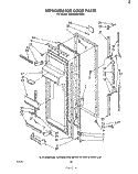 REFRIGERATOR DOOR Diagram and Parts List for ED25SM1LWR0  Whirlpool Refrigerator
