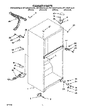 CABINET Diagram and Parts List for RT14DMYAW01  Roper Refrigerator