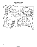 SECTION Diagram and Parts List for LE3000XSW0  Whirlpool Dryer