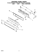 CONTROL PANEL PARTS Diagram and Parts List for GSC308PRS00  Whirlpool Microwave Oven Combo