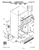 CABINET Diagram and Parts List for KTRS25QAAL11  KitchenAid Refrigerator