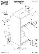 CABINET PARTS Diagram and Parts List for TT18SKXRD01  Estate Refrigerator