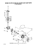 BRAKE, CLUTCH, GEARCASE, MOTOR AND PUMP Diagram and Parts List for KAWE960WAL0  Whirlpool Washer