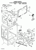 LINER PARTS Diagram and Parts List for G9IXEFMWS00  Whirlpool Refrigerator