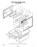 DOOR AND DRAWER Diagram and Parts List for RM955PXPW1  Whirlpool Microwave Oven Combo