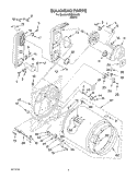BULKHEAD Diagram and Parts List for KGYS855JE2  KitchenAid Dryer