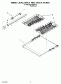 THIRD LEVEL RACK AND TRACK PARTS, OPTIONAL PARTS (NOT INCLUDED) Diagram and Parts List for KUDS50FVPA0  KitchenAid Dishwasher