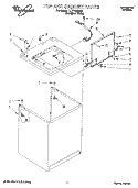 TOP AND CABINET, LIT/OPTIONAL Diagram and Parts List for LLT7144DQ0  Whirlpool Washer
