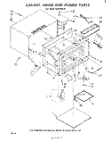 CABINET, HINGE AND STIRRER, LITERATURE Diagram and Parts List for RJM74500  Whirlpool Microwave