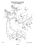 BURNER Diagram and Parts List for 1835W1A  Roper Range