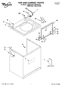 TOP AND CONSOLE, LITERATURE Diagram and Parts List for LSQ9659LW0  Whirlpool Washer
