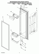 REFRIGERATOR DOOR PARTS Diagram and Parts List for GS5SVAXVB01  Whirlpool Refrigerator