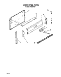 BACKGUARD, LITERATURE Diagram and Parts List for FGS397XW0  Roper Range
