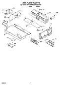 AIR FLOW PARTS Diagram and Parts List for MH1140XMB3  Whirlpool Microwave