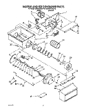 MOTOR AND ICE CONTAINER, LIT/OPTIONAL Diagram and Parts List for KSRS25QXAL10  KitchenAid Refrigerator