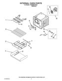 INTERNAL OVEN PARTS Diagram and Parts List for YKDRS807SS04  KitchenAid Range