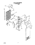 AIR FLOW Diagram and Parts List for 3XRA720  Whirlpool Refrigerator