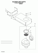 BLOWER UNIT PARTS, OPTIONAL PARTS Diagram and Parts List for KECD806RSS05  KitchenAid Cooktop