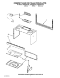 CABINET AND INSTALLATION PARTS Diagram and Parts List for GMH6185XVB2  Whirlpool Microwave