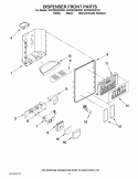 DISPENSER FRONT PARTS Diagram and Parts List for GSF26C5EXB02  Whirlpool Refrigerator