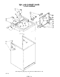 TOP AND CABINET , LITERATURE AND OPTIONAL Diagram and Parts List for LA3300XPW3  Whirlpool Washer