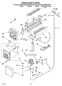 ICEMAKER Diagram and Parts List for KSSS36FKB00  KitchenAid Refrigerator
