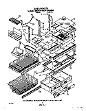 SHELF, LIT/OPTIONAL Diagram and Parts List for EB22DKXWN00  Whirlpool Refrigerator