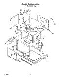 LOWER OVEN Diagram and Parts List for KEBI241XBL3  KitchenAid Wall Oven