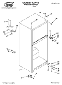 CABINET PARTS Diagram and Parts List for RT18BKXKQ02  Roper Refrigerator