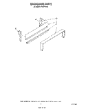 BACKGUARD Diagram and Parts List for SF3007SRW1  Whirlpool Range
