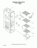 FREEZER LINER PARTS Diagram and Parts List for TS25CFXTQ02  Estate Refrigerator