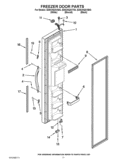 FREEZER DOOR PARTS Diagram and Parts List for ED5CHQXVB03  Whirlpool Refrigerator