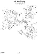 AIR FLOW Diagram and Parts List for KHMS147KSS1  KitchenAid Microwave