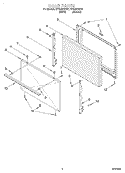 DOOR, OPTIONAL Diagram and Parts List for SF3020SGN1  Whirlpool Range