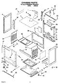 CHASSIS PARTS Diagram and Parts List for FGP305KV4  Roper Range