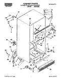 CABINET Diagram and Parts List for RT18BKXBL01  Roper Refrigerator