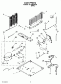 UNIT PARTS Diagram and Parts List for 8VET0WPKKQ06  Whirlpool Refrigerator