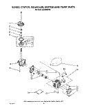 BRAKE, CLUTCH, GEARCASE, MOTOR AND PUMP Diagram and Parts List for 6LA6300XTW2  Whirlpool Washer