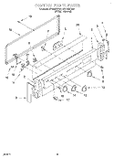 CONTROL PANEL, LIT/OPTIONAL Diagram and Parts List for RF4700XBN3  Whirlpool Range
